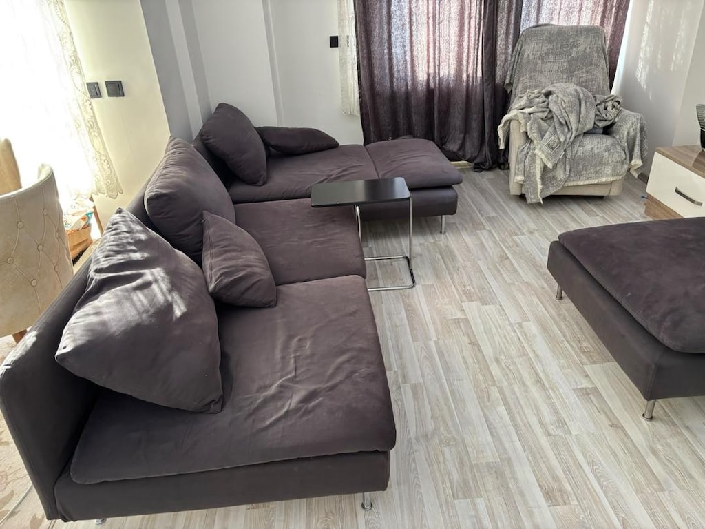 IKEA Söderhamn L Köşe Koltuk Takımı + Puf (Koyu Gri/Antrasit) - 10