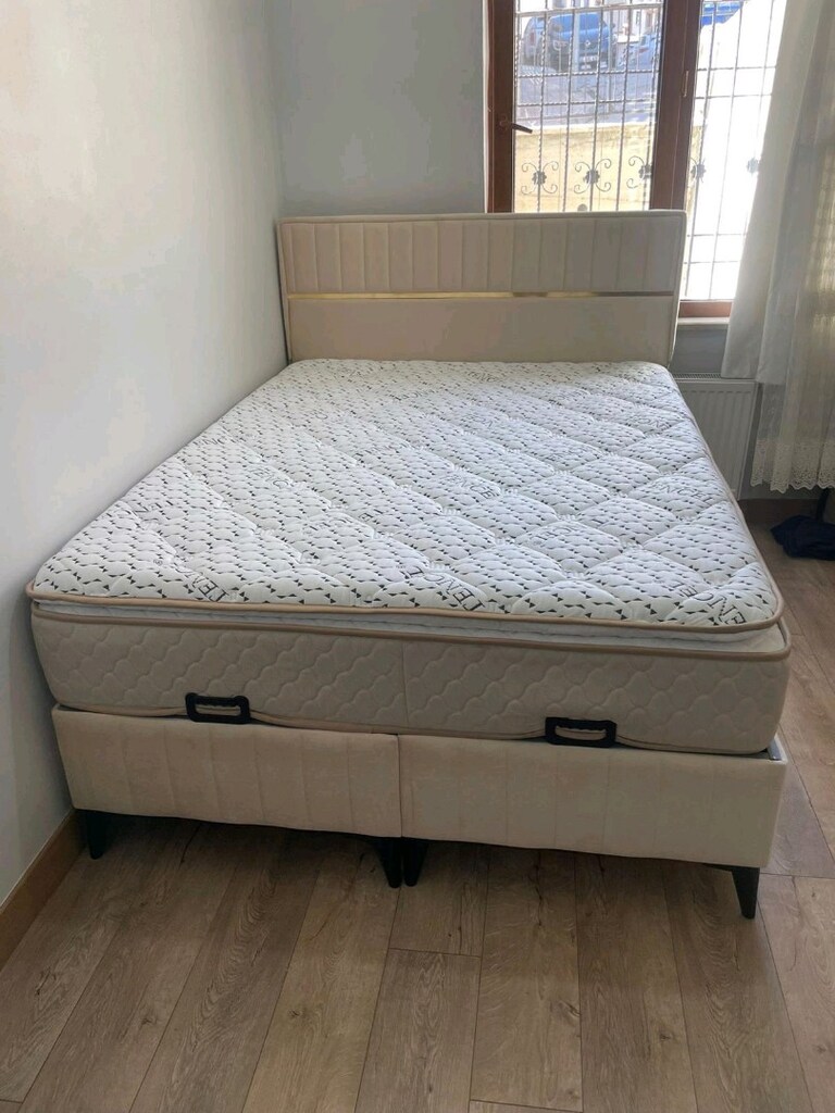 Sıfır Çift Kişilik Baza Başlık ve Yatak - 5