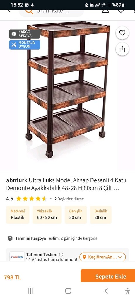 4 Katlı Plastik Ayakkabılık - 5