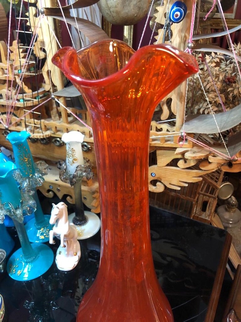 Turuncu Viking Glass Vazo - 5