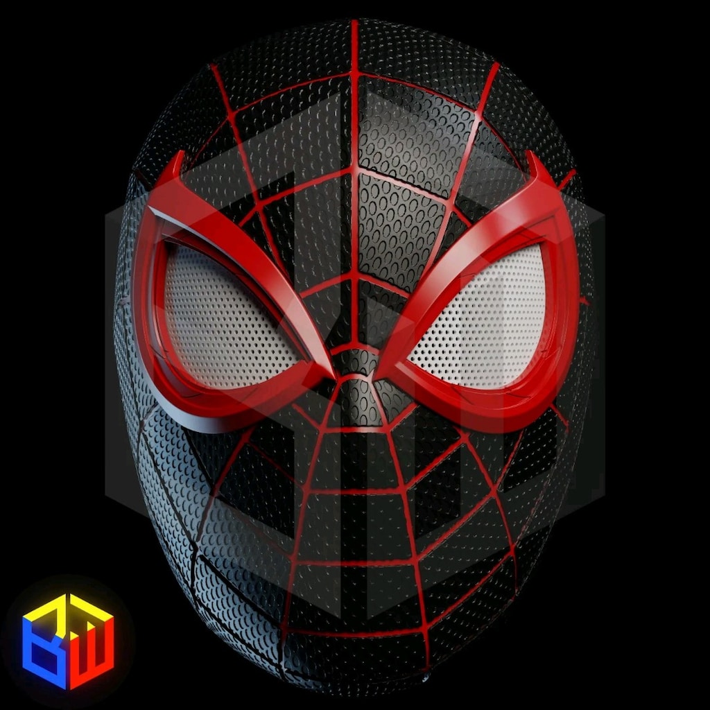 3D Baskı Miles Morales Spider-Man Maskesi - 5