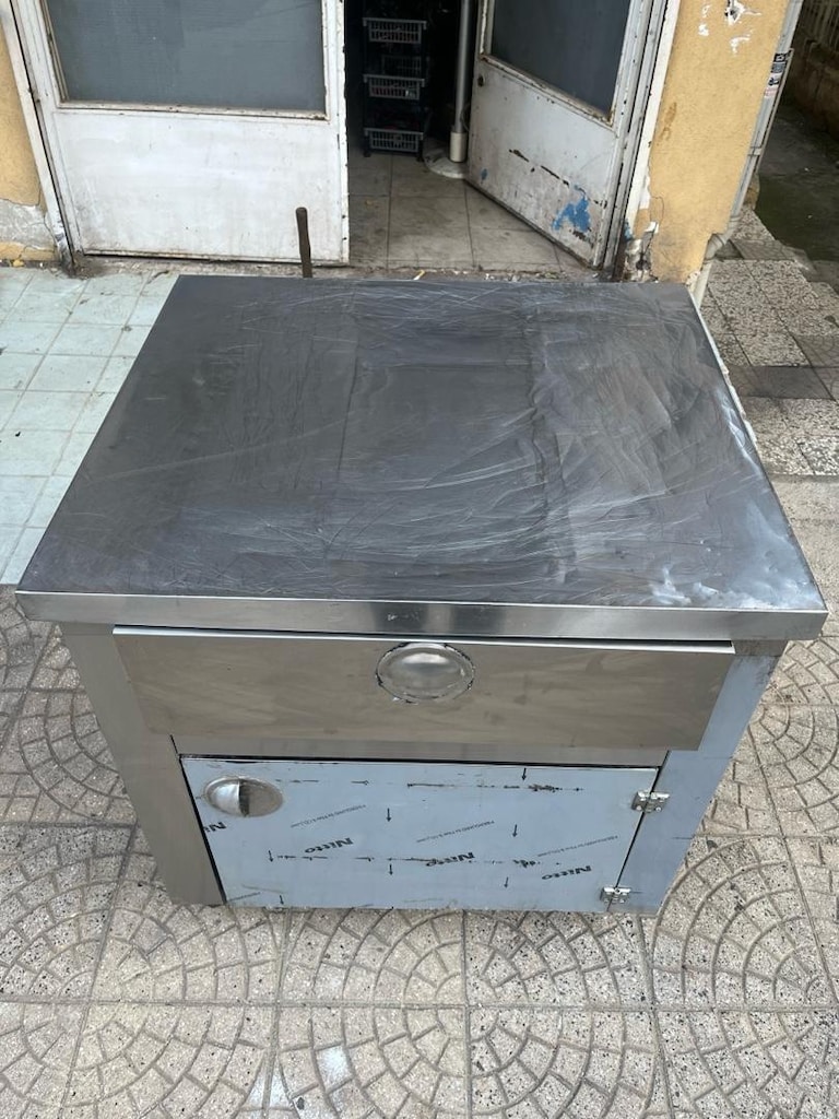 90x70 DOLAPLI PASLANMAZ ÇALIŞMA TEZGAHI KASA TEZGAHI ÇEKMECELİ KAPAKLI - 4