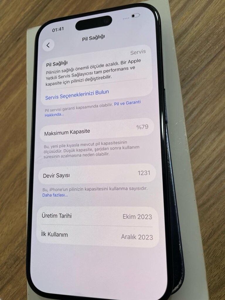 İPHONE 15 PRO 128 GB PİL SAĞLIĞI 79 YILI DEVİRİR YD - 13