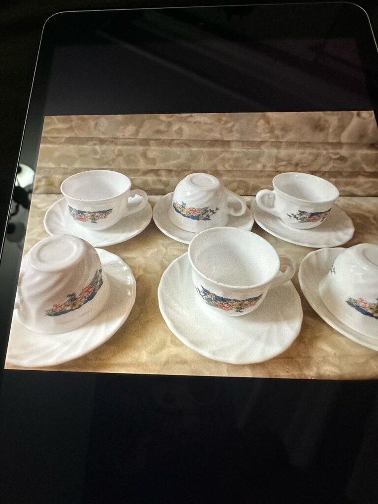 6 Adet çay fincan takımı sıfır - 4