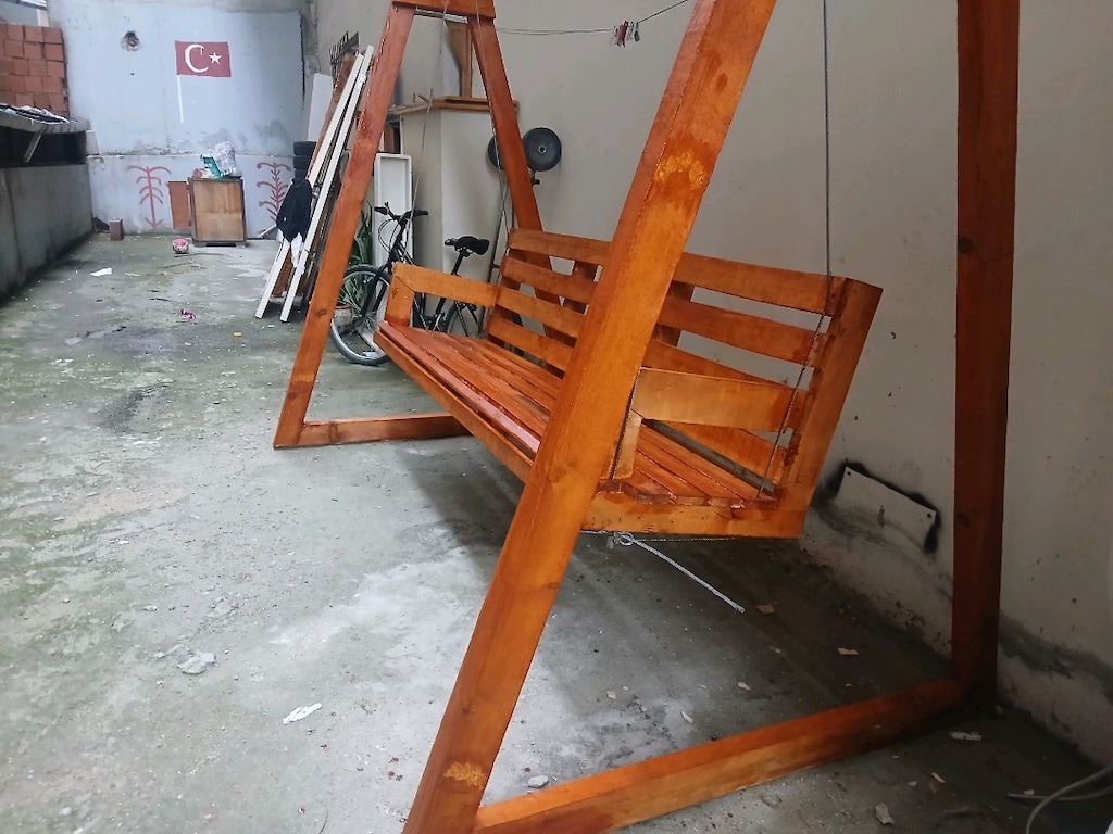 bahçe ahşap salıncak - 7