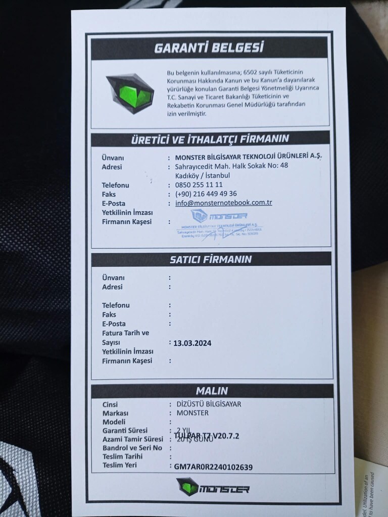 Tulpar T7 V20.7.2 17,3" Oyun Bilgisayarı - Çok Temiz - 19