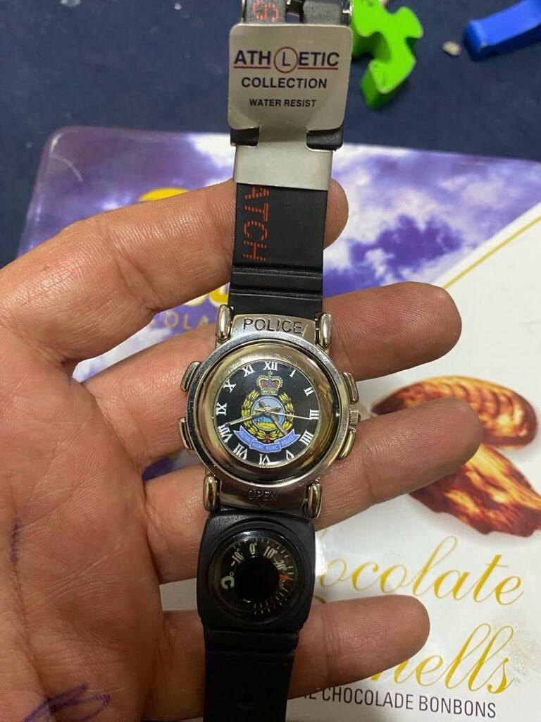 Etiketli Sıfır (NOS): 1990'lar Royal Hong Kong Police Gizli Pusulalı T - 3