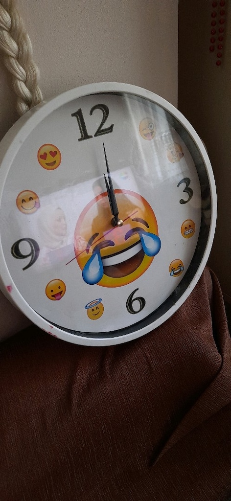 Emojili çok güzel renkli duvar saati - 2