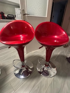 4 Adet Ayarlanabilir Bar Taburesi – Krom Ayaklı - 5