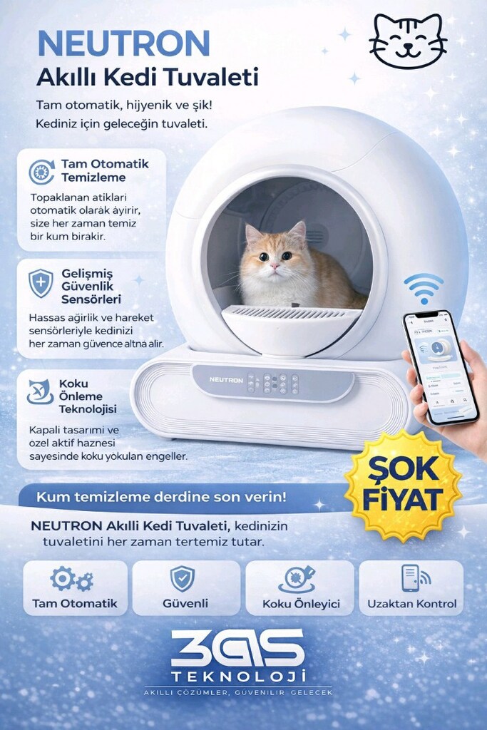 Akıllı Kedi Tuvaleti Neutron Marka - 2