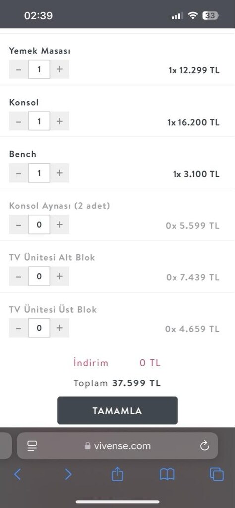 vivense konsol aynası - 2