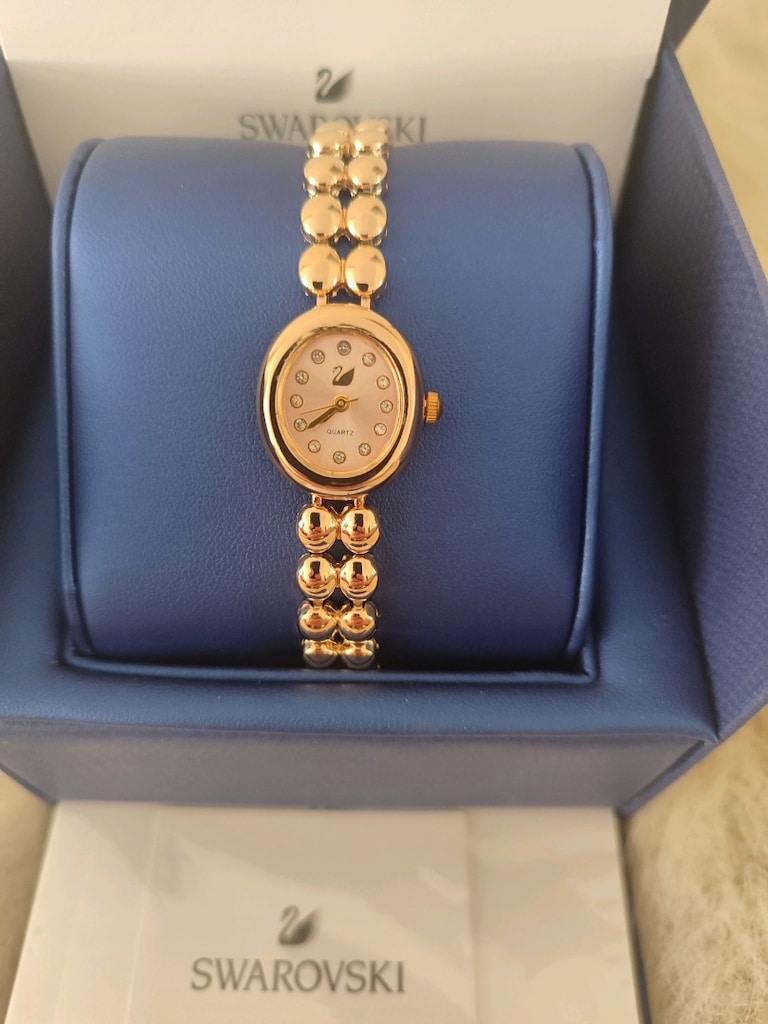 Swarovski Taşlı Gold Saat - 3