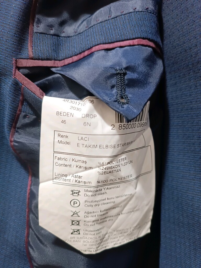 Sarar damatlık&takım elbise slim fit 48/6 - 6
