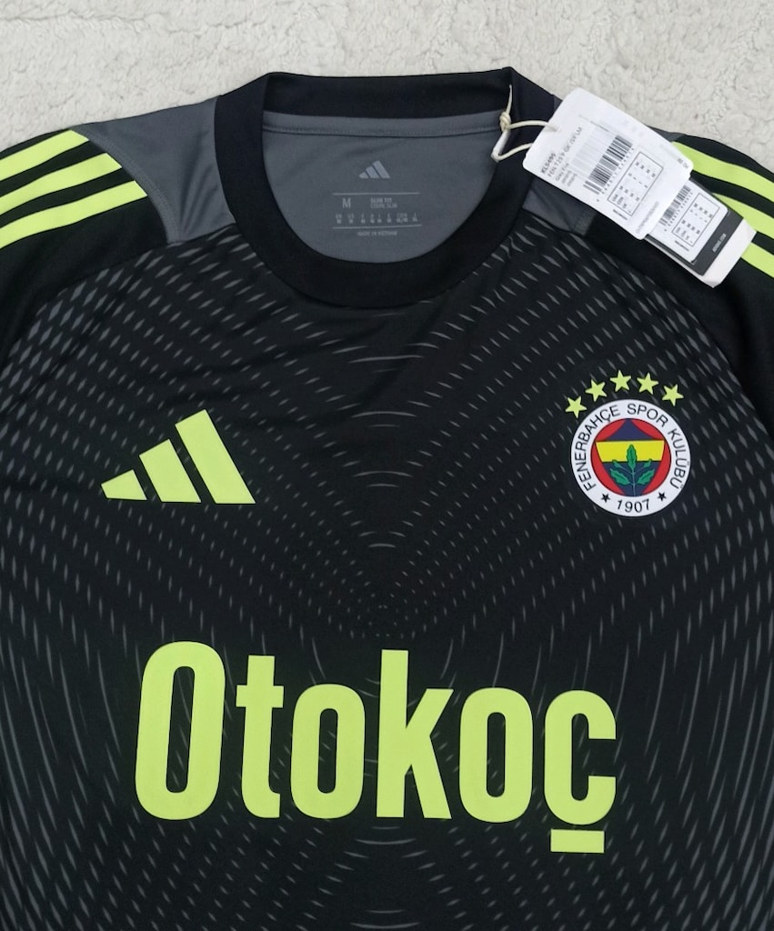 2025-2026 Ederson Moraes Orijinal Fenerbahçe Kaleci Forma Adidas Siyah - 5