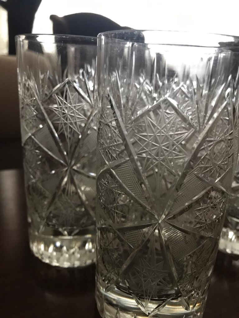 6 adet kristal su bardağı - 2