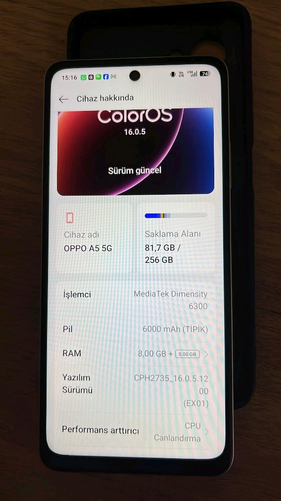 oppo a5 5g 256 16 ram takas olur - 4