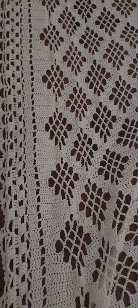 YATAK ÖRTÜ 210/200CM VİNTAGE AVRUPA KALIN DANTEL BEYAZ - 7