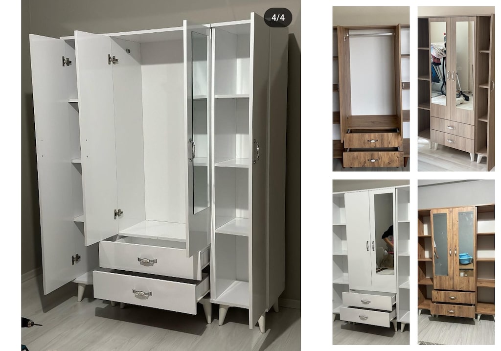 4 kapaklı elbise dolabı bwswzubjiy - 5