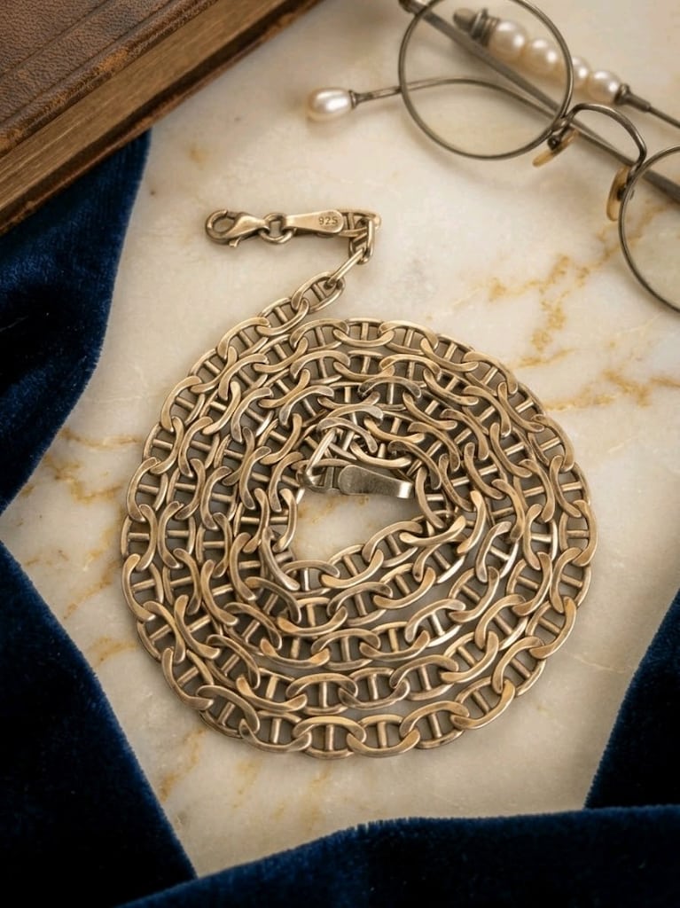 925 Ayar Gümüş Barlı Forsa (Valentino) Zincir Kolye - 59 cm / 13.2 gr - 3