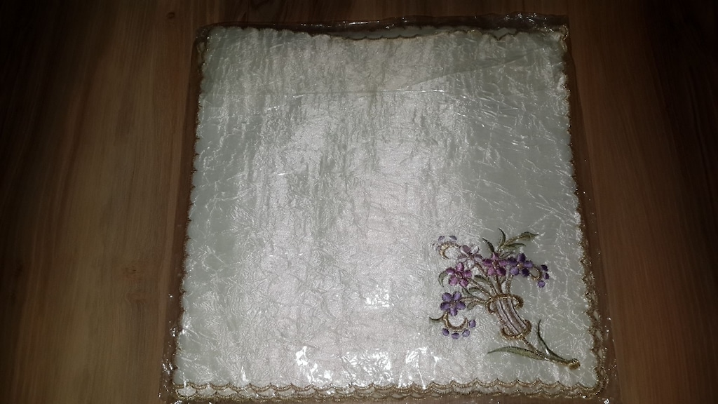 6lı 30x30cm çiçek desenli masa örtüsü ambalajlı Sıfır - 3