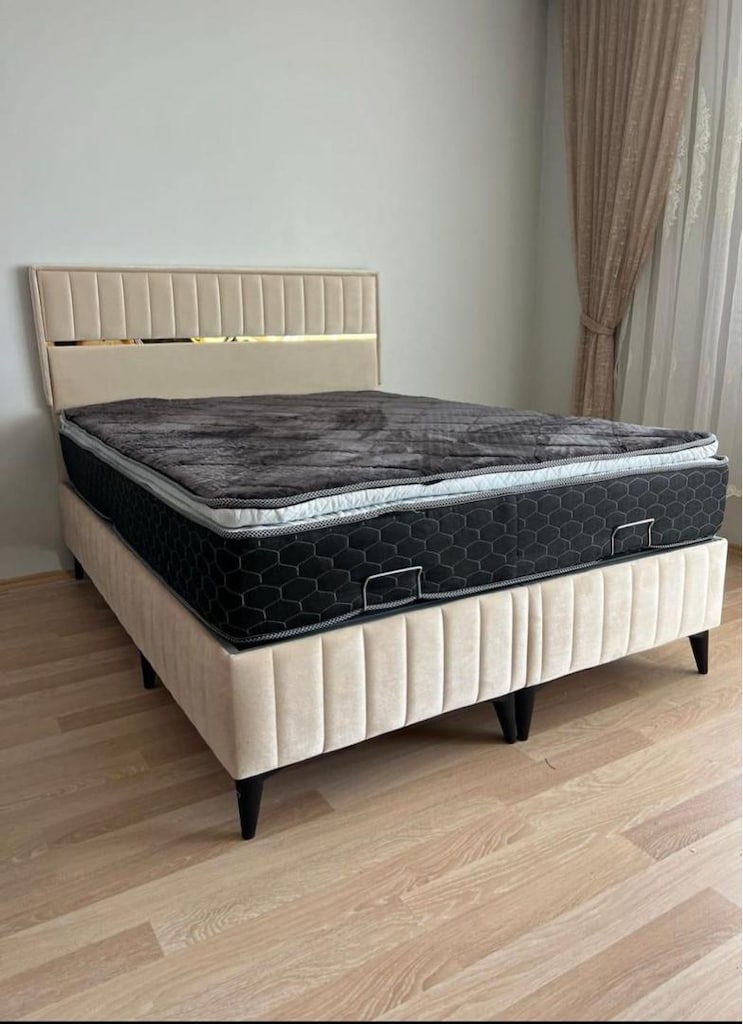 SIFIR LÜX ÇİFTLİ BAZA PETLİ YATAK - 2