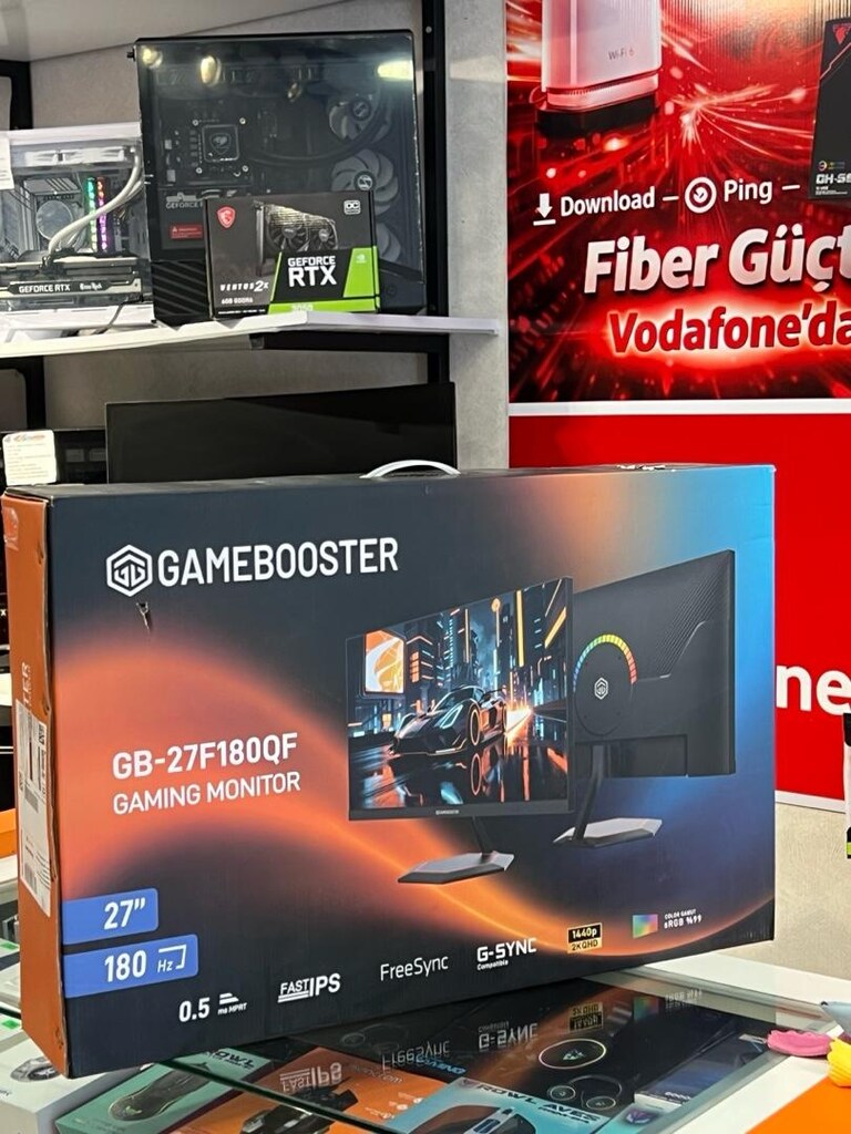 NİTRO BİLİŞİM’DEN SIFIR GAMEBOOSTER 27” 2K 180HZ – 2 YIL GARANTİLİ! - 2