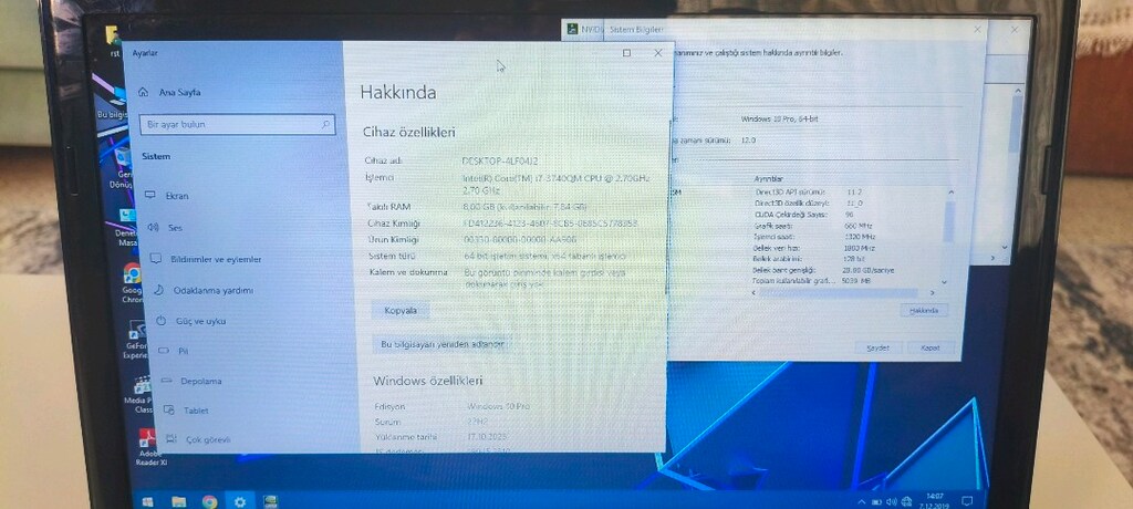 CASPER NİRVANA GAMİNG_ İ7 İSLEMCİ_8GB RAM_4GB GT 635_128 ssd( Takasli) - 2
