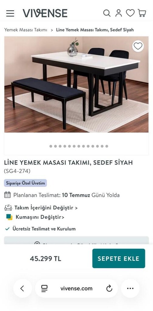 Vivense line yemek masası - 3