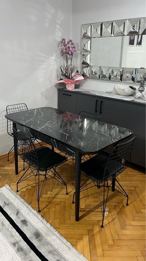 MEDEFE AÇILIR KAPANIR MASA 4 SANDALYE YENİ - 2