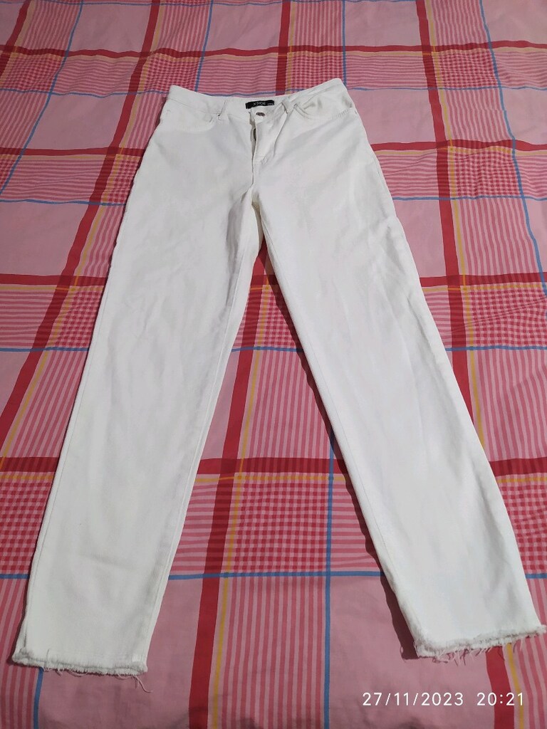 XSIDE YEPYENİ KADIN SLIMMOM BEYAZ JEAN PANTOLON - 2