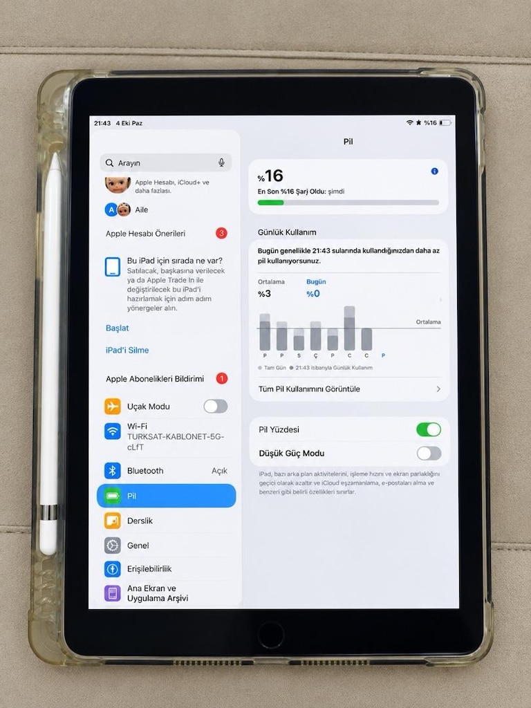 Apple Ipad 9. Nesil 64GB + Orjinal Apple Pencil Tertemiz - 3