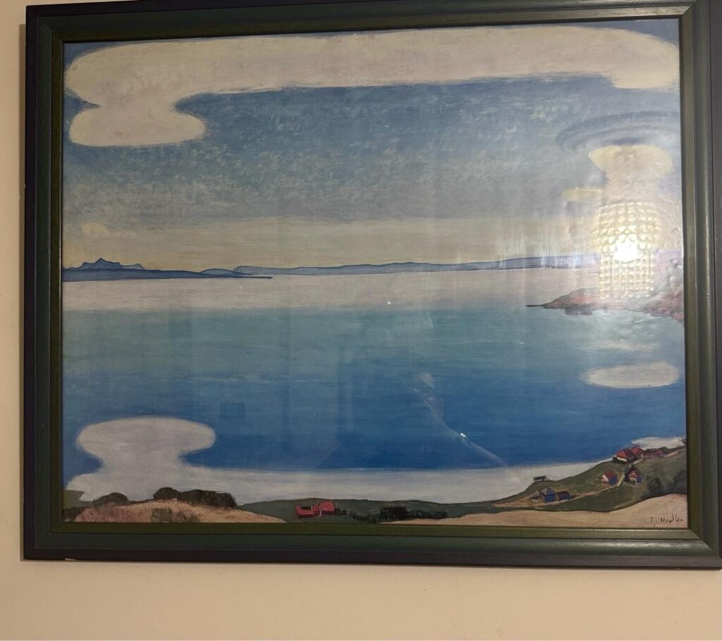 Deniz ve kıyı manzarası temalı, alt köşesinde İsviçreli Ünlü Ressam - 6