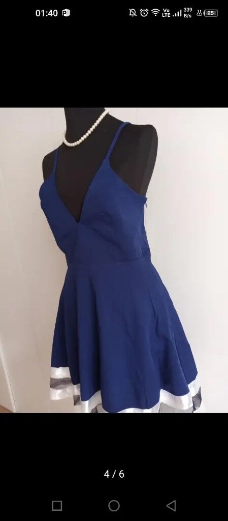 L Beden Askılı Elbise - 4