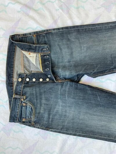 LEVI STRAUSS 501 MAVİ KOT PANTOLON; W 34 L 32