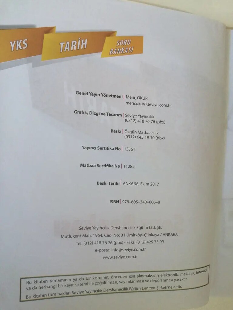 YKS - TARİH KAZANIM HÜCRELİ SORU BANKASI - 2