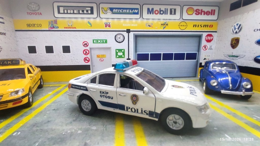 Hyundai Elantra polis arabası modeli metal diecast oyuncak araba - 11