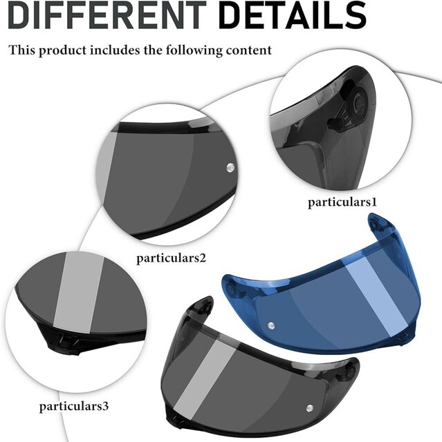 SIFIR Kask Camı Visor | Siyah/Mavi | Rüzgarlık Uyumlu