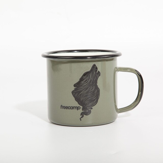 FreeCamp Campers Emaye Kupa Mug 350ml-Yeşil/SIFIR ÜRÜN