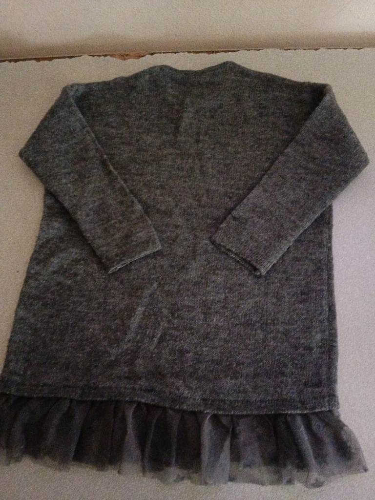 Gri Yün Sweatshirt Kazak Bluz Benetton marka - 5