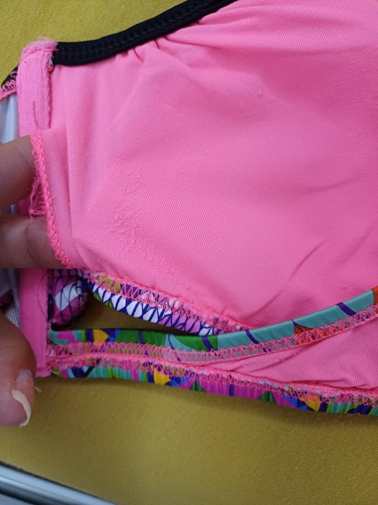 Renkli Geometrik Desenli Bikini Üstü - 6