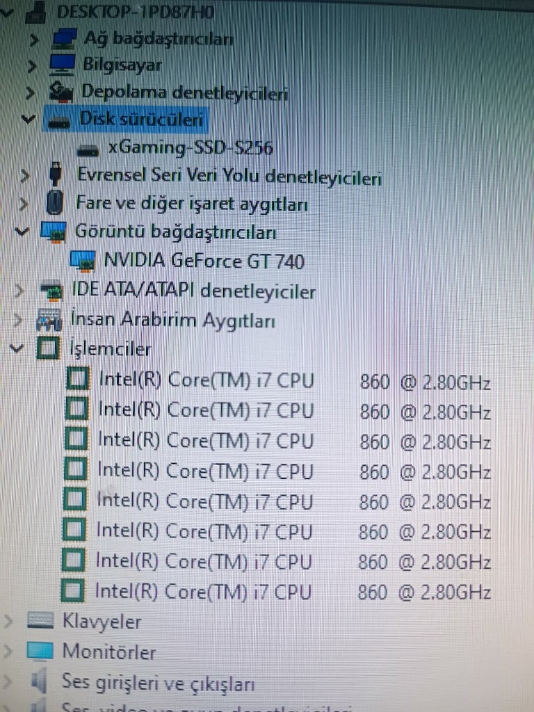 İ7 İşlemcili Oyuncu Bilgisayarı | 23'' 75 Hz Monitör | GT 740 4 GB | R - 7