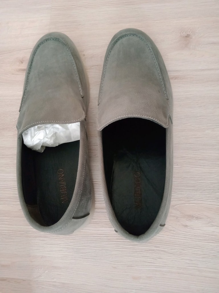 Gri Deri Loafer Ayakkabı - 2