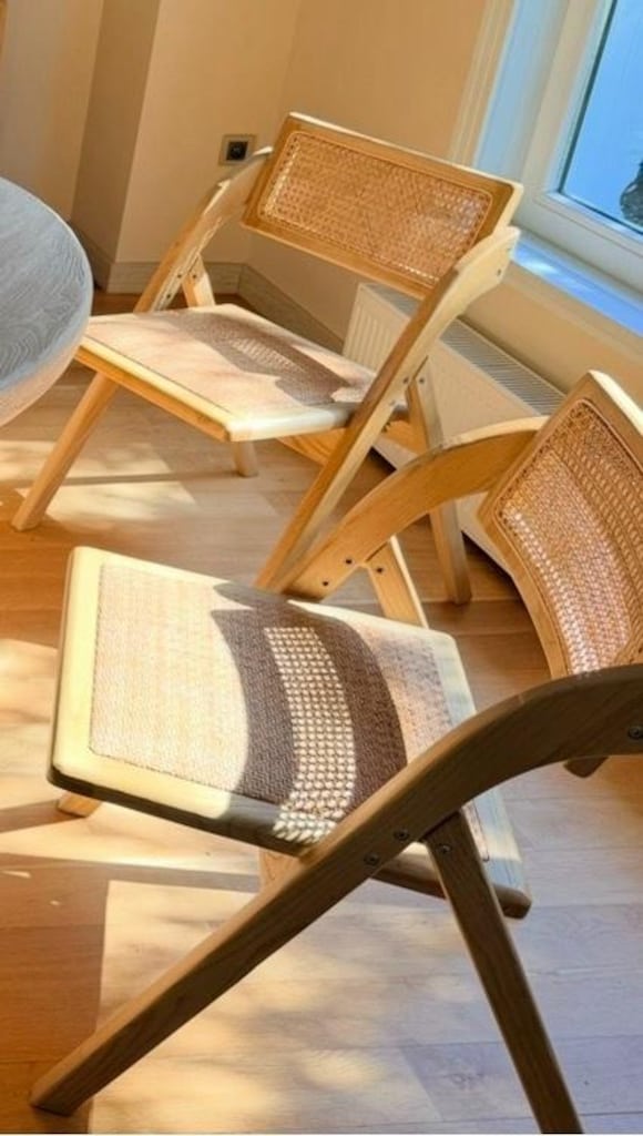 katlanır rattan sandalye 6 adet - 4