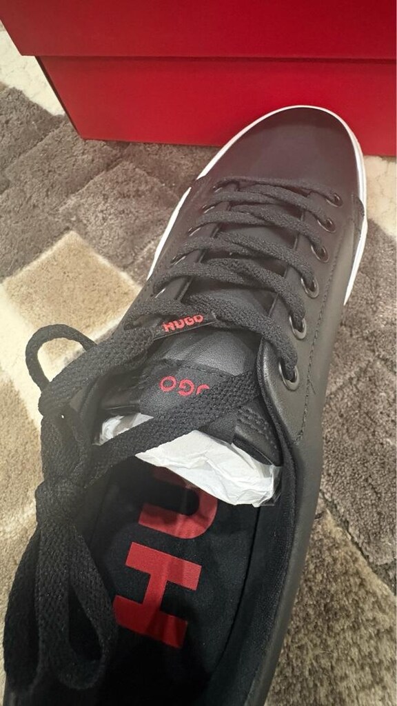 Hugo Siyah Deri Erkek Sneaker Ayakkabı - 4
