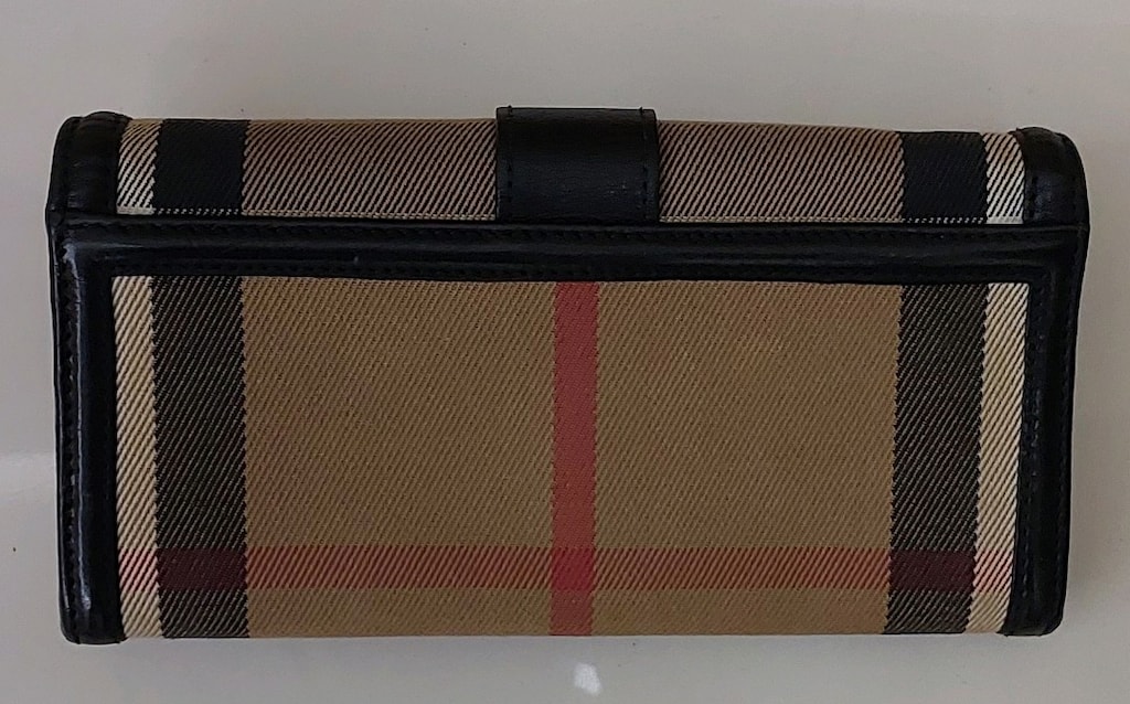 Burberry Orijinal House Check Kanvas Büyük Tokalı Uzun Cüzdan - 3