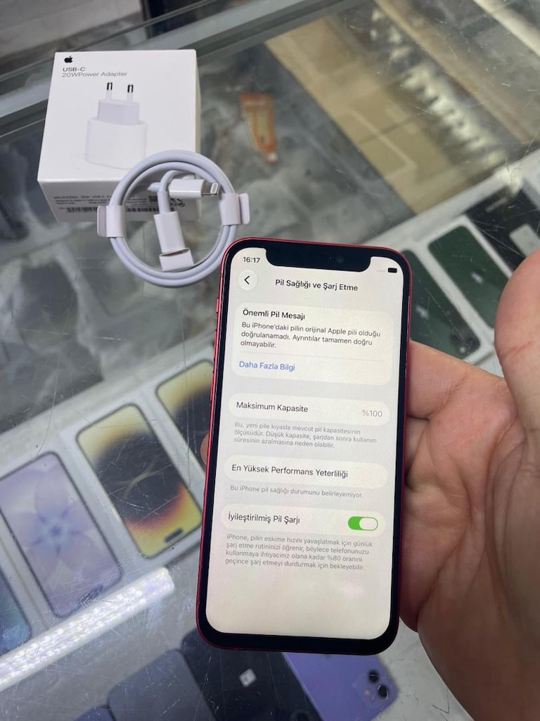 MÜHENDİSCELLDEN YURTİÇİ İPHONE 12 MİNİ KIRMIZI HATASIZ - 6