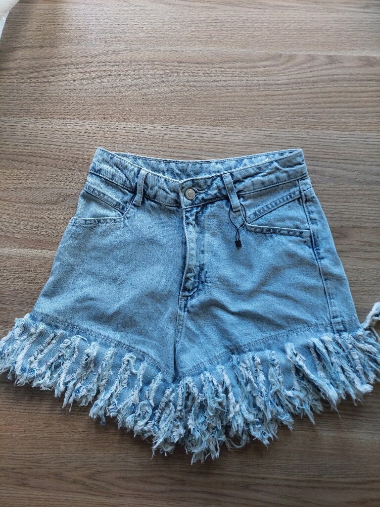 Trendyol Milla Püsküllü yüksek bel Jean mini şort - 13
