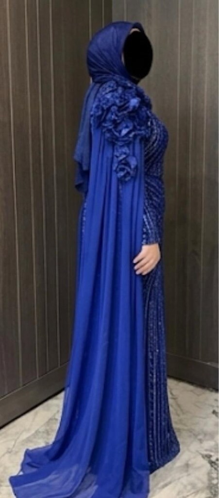 Özel dikim tasarım tesettür abiye elbise - 3