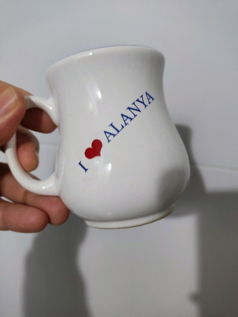 ALANYA HATIRASI SERAMİK KULPLU KUPA BARDAK SIFIR ÜRÜN YENİDOĞAN - 2