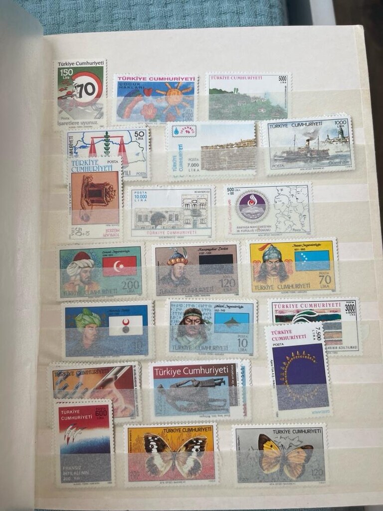 pul koleksiyonu defterle birlikte - 4